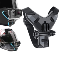Pasek montowany na kask do Gopro Hero 9 8 7 6 5 4 3 motocykl Yi Action sport Camera Mount akcesoria do pełnej twarzy 1